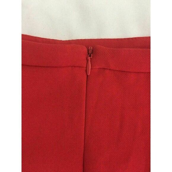 Zara New With Tag Solid Red Dress Mini Skirt Small - Picture 6 of 7
